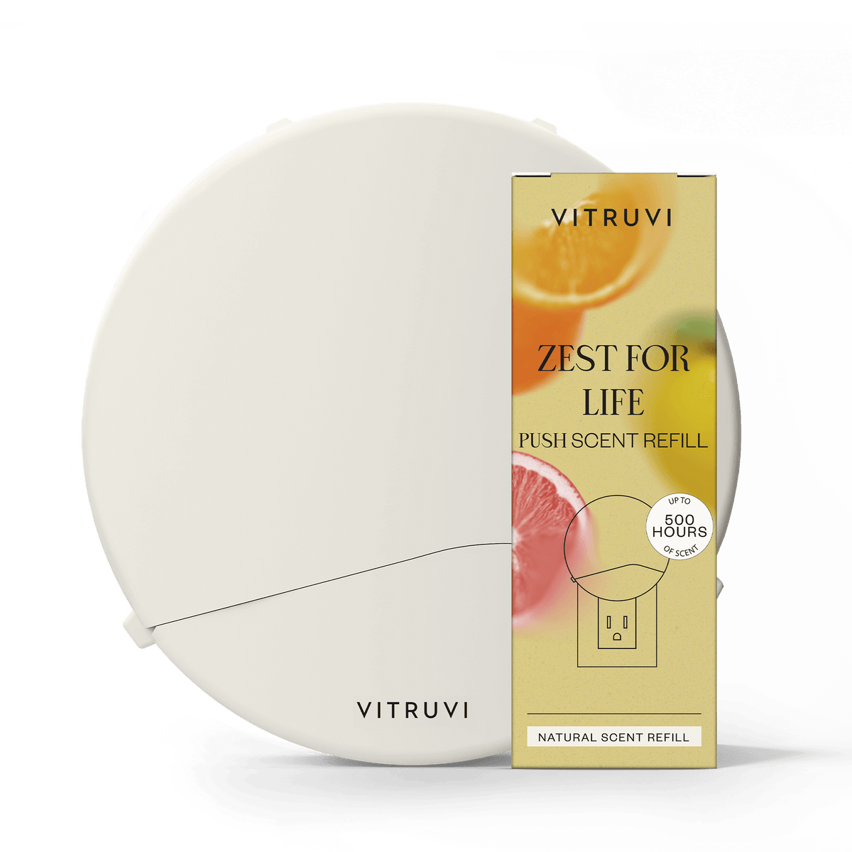 Push Plug-in Wall Diffuser – Starter Kit with Zest for Life Refill